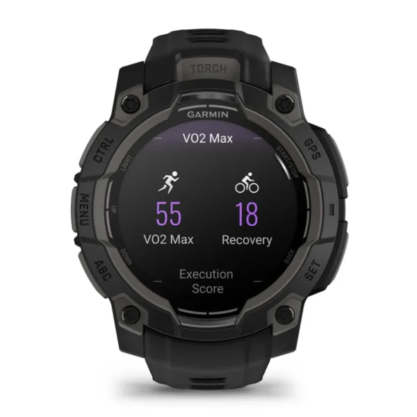 Garmin Instinct 3 45mm AMOLED Black Black silicone band - Image 4